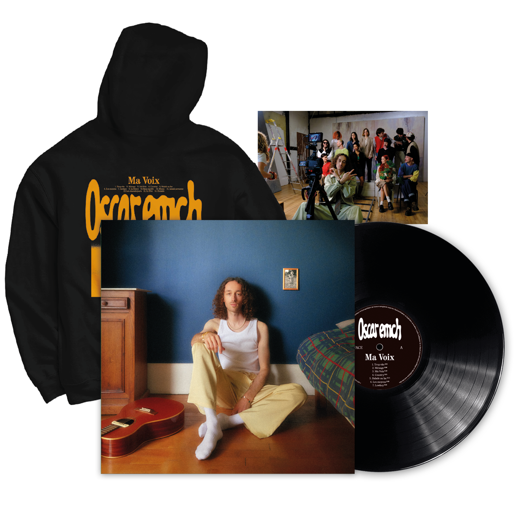 PACK VINYLE + HOODIE NOIR + CARTE DÉDICACÉE - OSCAR EMCH - MA VOIX