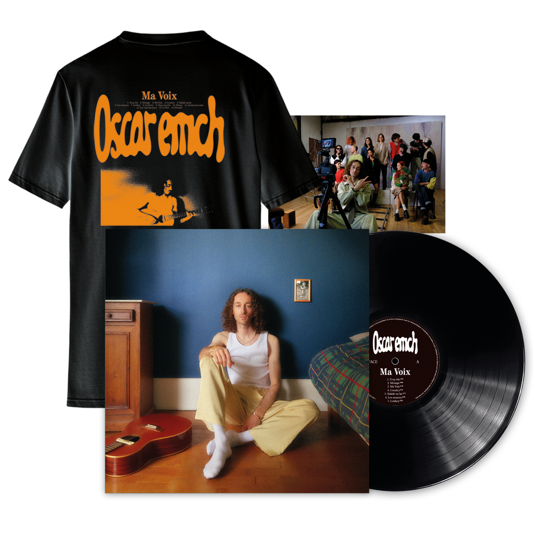 PACK VINYLE + T SHIRT NOIR + CARTE DÉDICACÉE - OSCAR EMCH - MA VOIX
