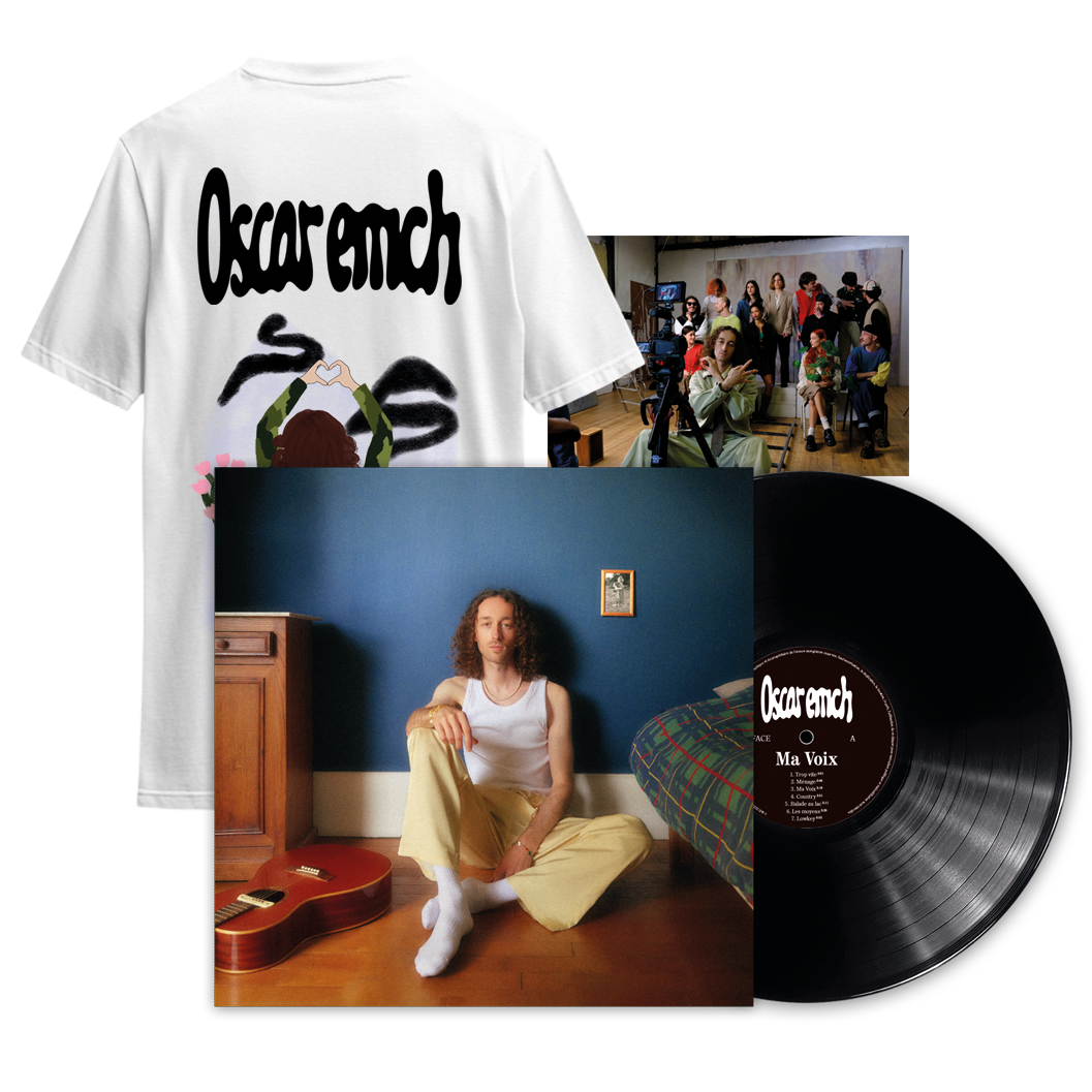 PACK VINYLE + T SHIRT BLANC + CARTE DÉDICACÉE - OSCAR EMCH - MA VOIX